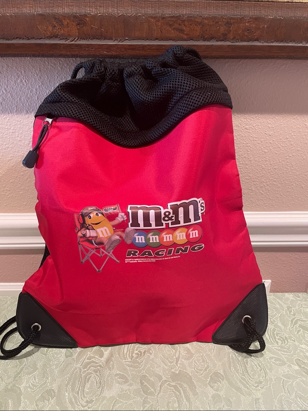 M&M'S Red and Black Racing Drawstring Bag 2008
